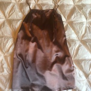 Mauve/Pink Satin Slip Dress